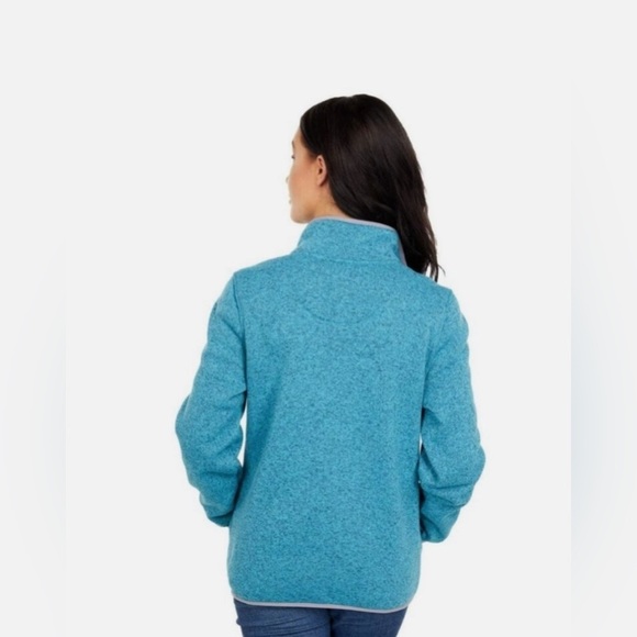 NEW! L.L.Bean 1/4 Snap Sweater Fleece Pullover Turquoise Blue SZ XS - Picture 5 of 13